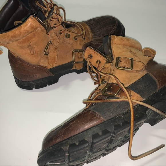 Polo by Ralph Lauren Men\'s Leather Brown Boots main image 4